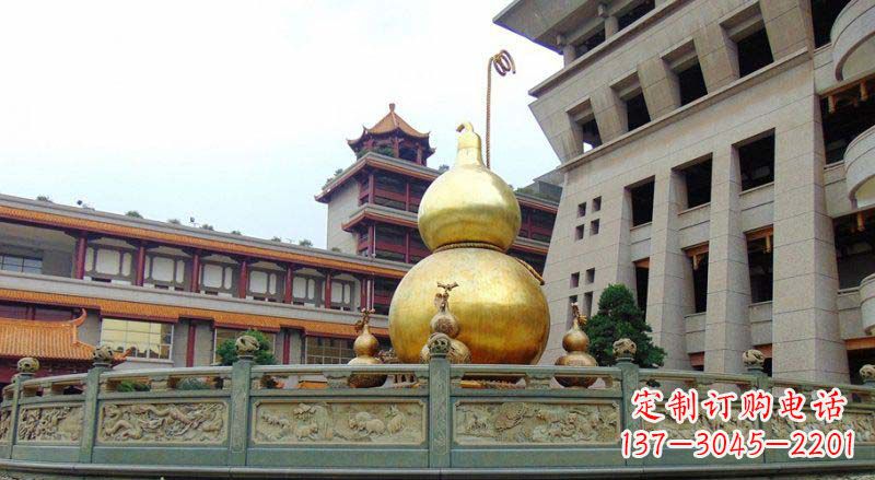 张掖公园葫芦景观铜雕