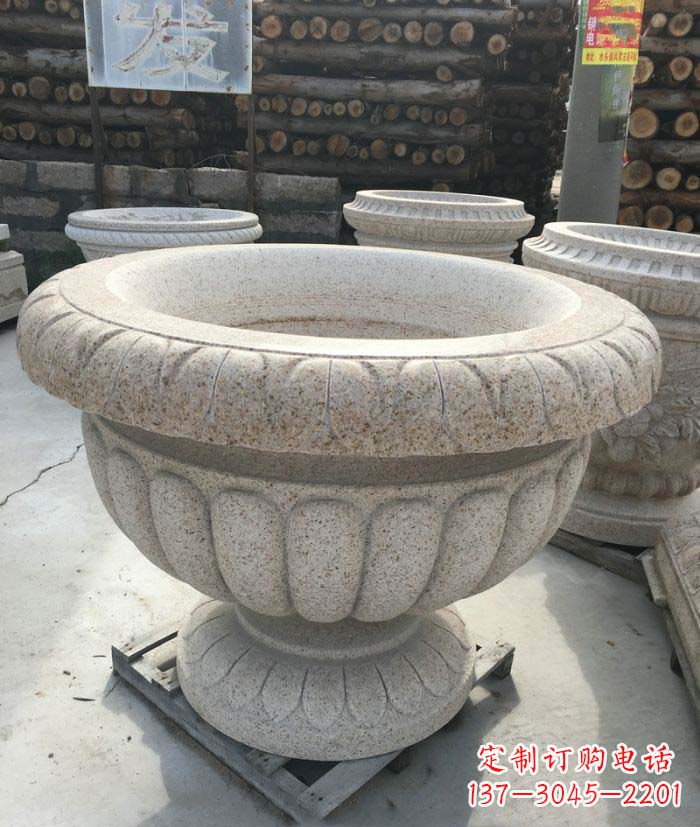 张掖高质量大理石花盆石雕