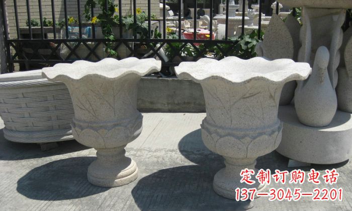 张掖大理石花盆雕塑