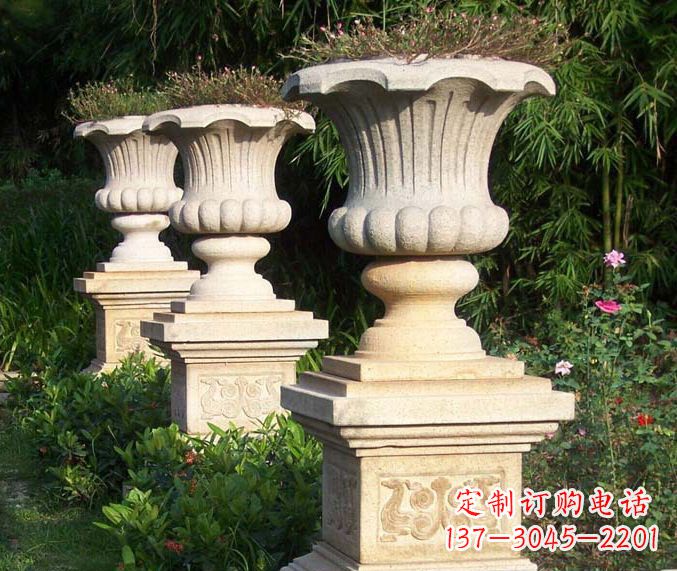 张掖高质量大理石花盆石雕