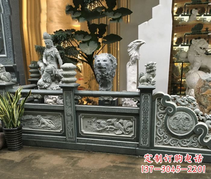 张掖公园景观仿古石栏板 (3)