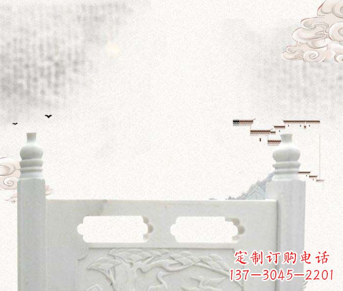 张掖公园景观汉白玉石雕栏板
