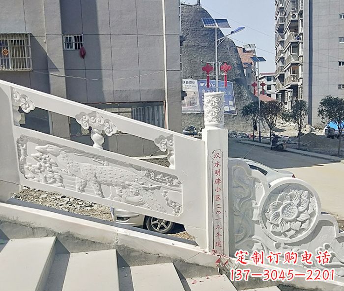 张掖汉白玉石雕栏板,唯美园林装饰