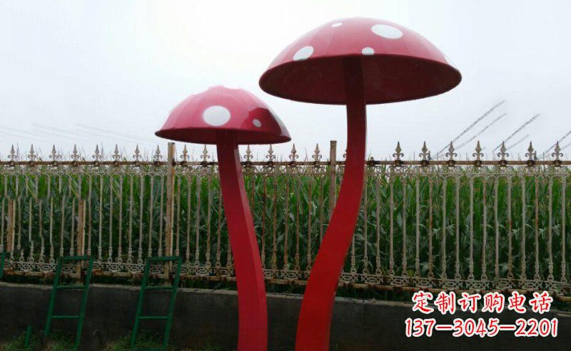张掖公园蘑菇不锈钢雕塑