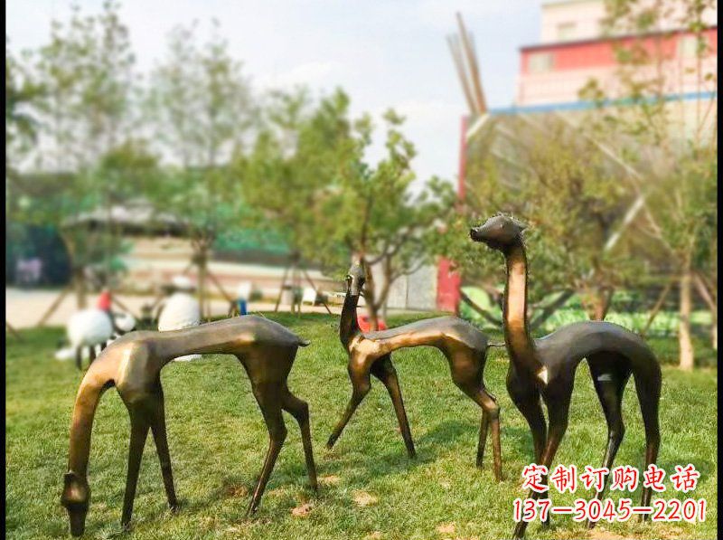 张掖艺术欣赏——梅花鹿雕塑