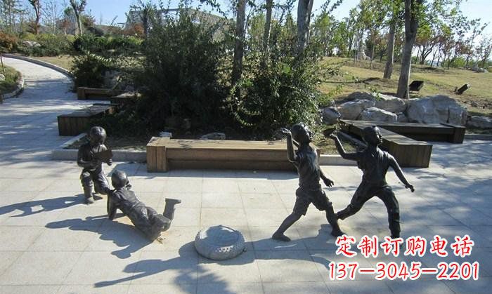 张掖精美铜制儿童雕塑