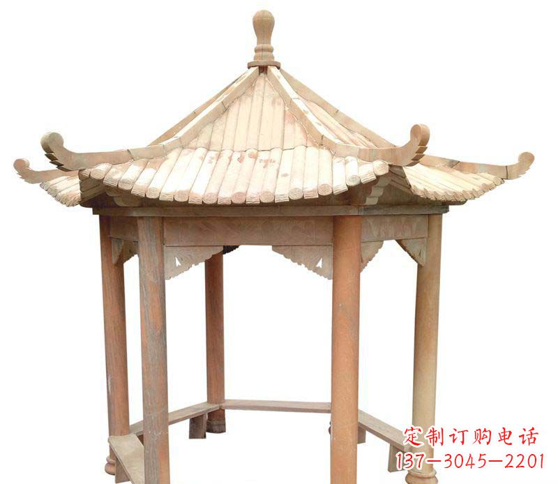 张掖精美六角凉亭雕塑
