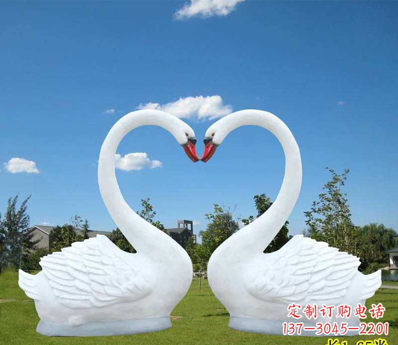 张掖玻璃钢仿真天鹅雕塑