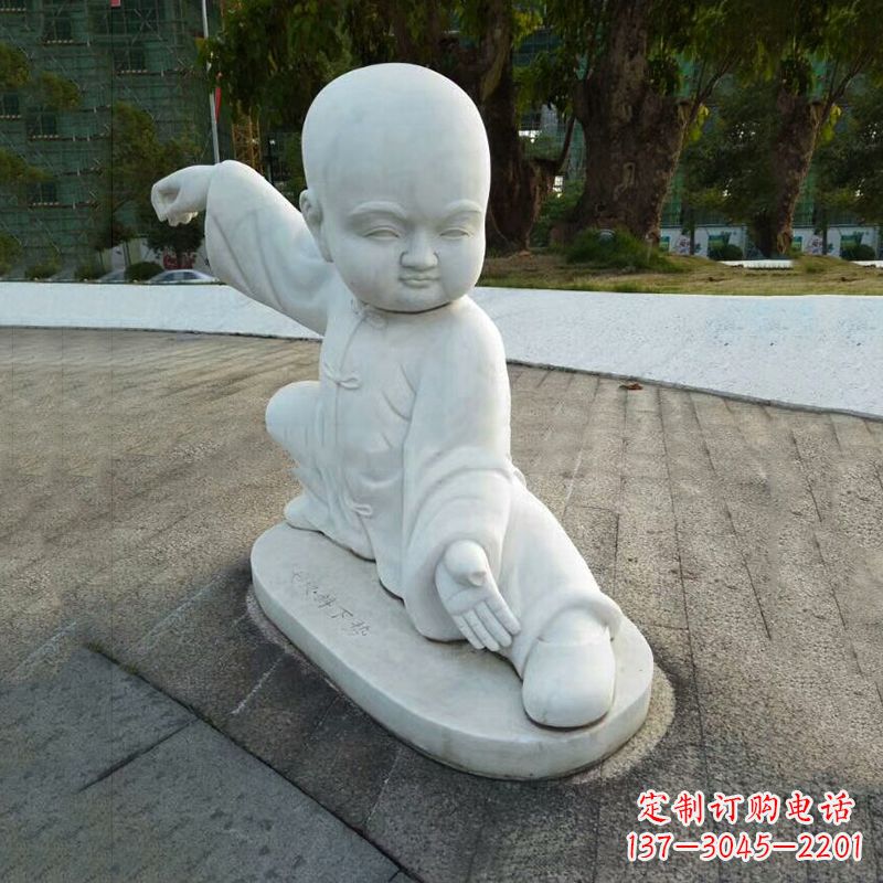 张掖瑞士艺术家精美制作的和尚汉白玉石雕塑