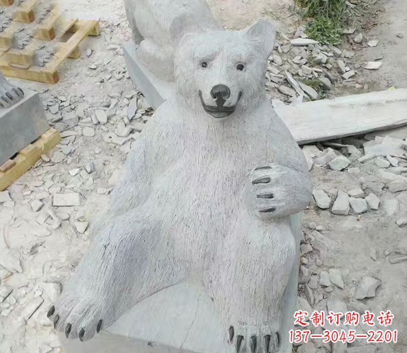 张掖精美狗熊石雕