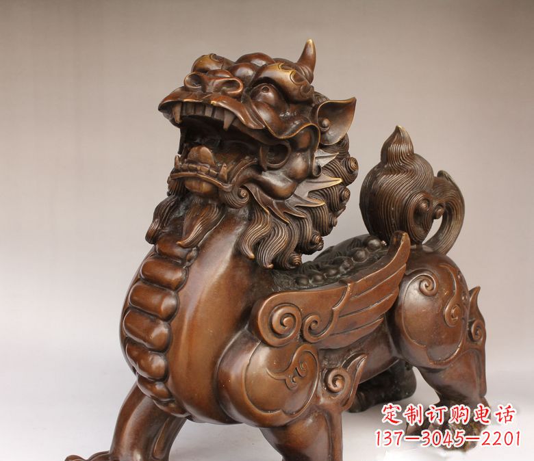 张掖古代神兽貔貅铜雕