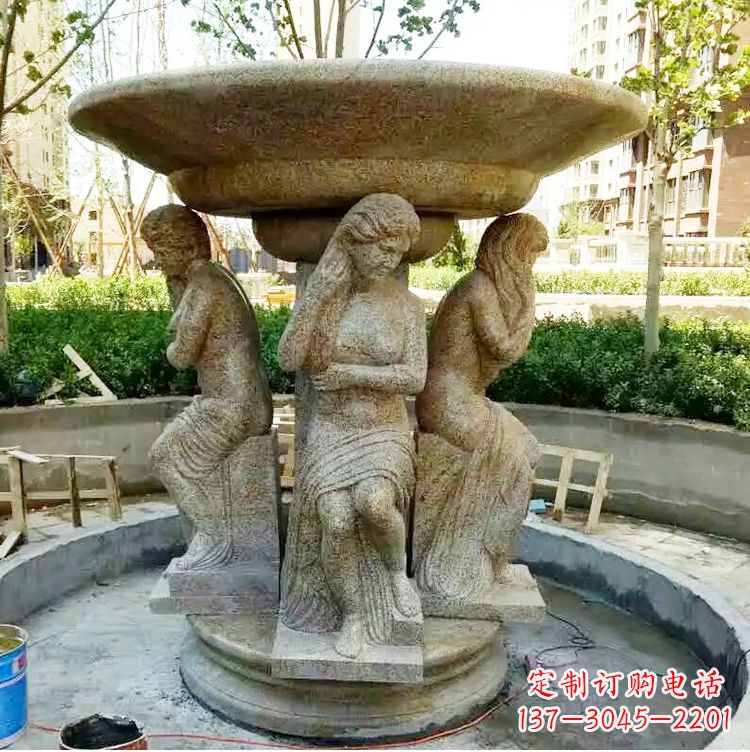 张掖古典石雕喷泉精美雕塑