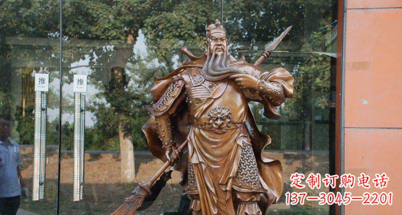 张掖关公古代人物铜雕