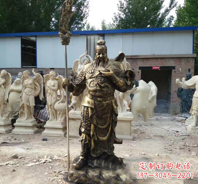 张掖精致古典，尊贵典雅--关公铜雕定制