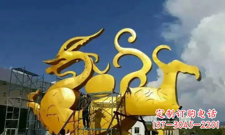 张掖中领雕塑动物雕塑,精美多彩;