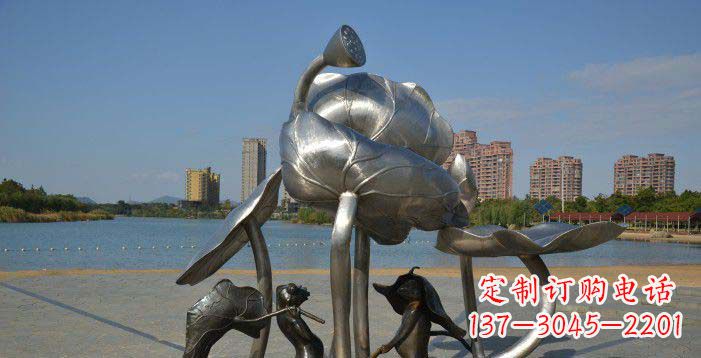 张掖精美不锈钢莲蓬雕塑