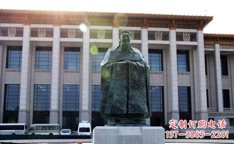 张掖传承中国传统文化的孔子雕塑