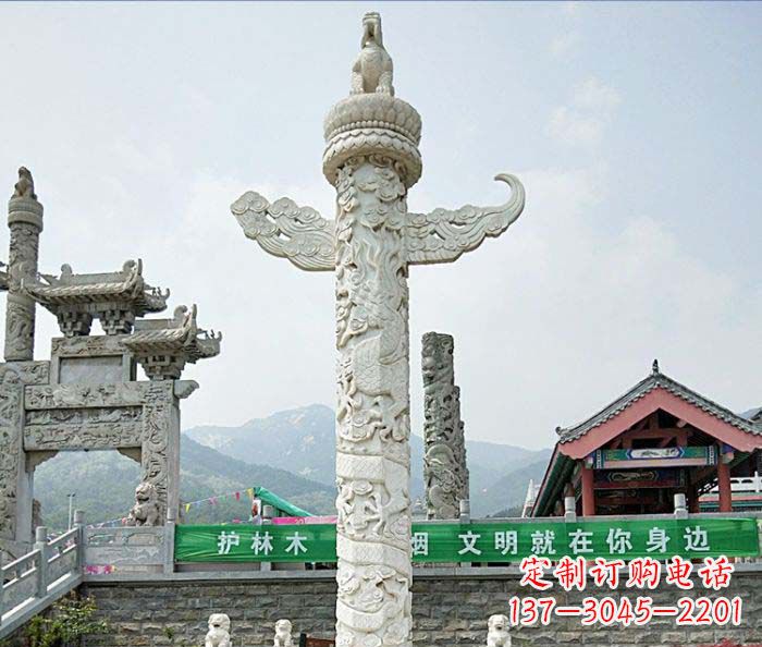 张掖广场景观大理石华表石雕
