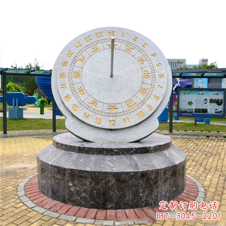 张掖与众不同的精美日晷石雕塑