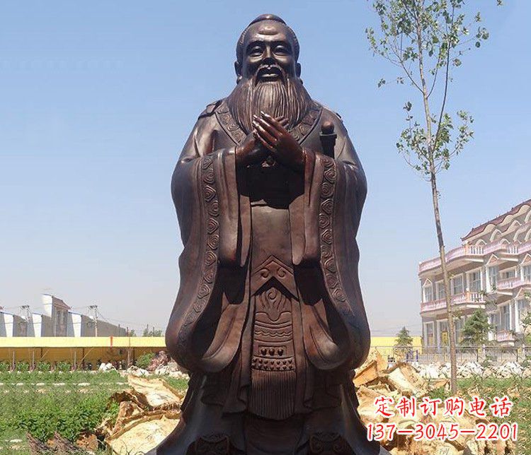 张掖精美的纪念孔子雕像,珍藏中华文化精髓