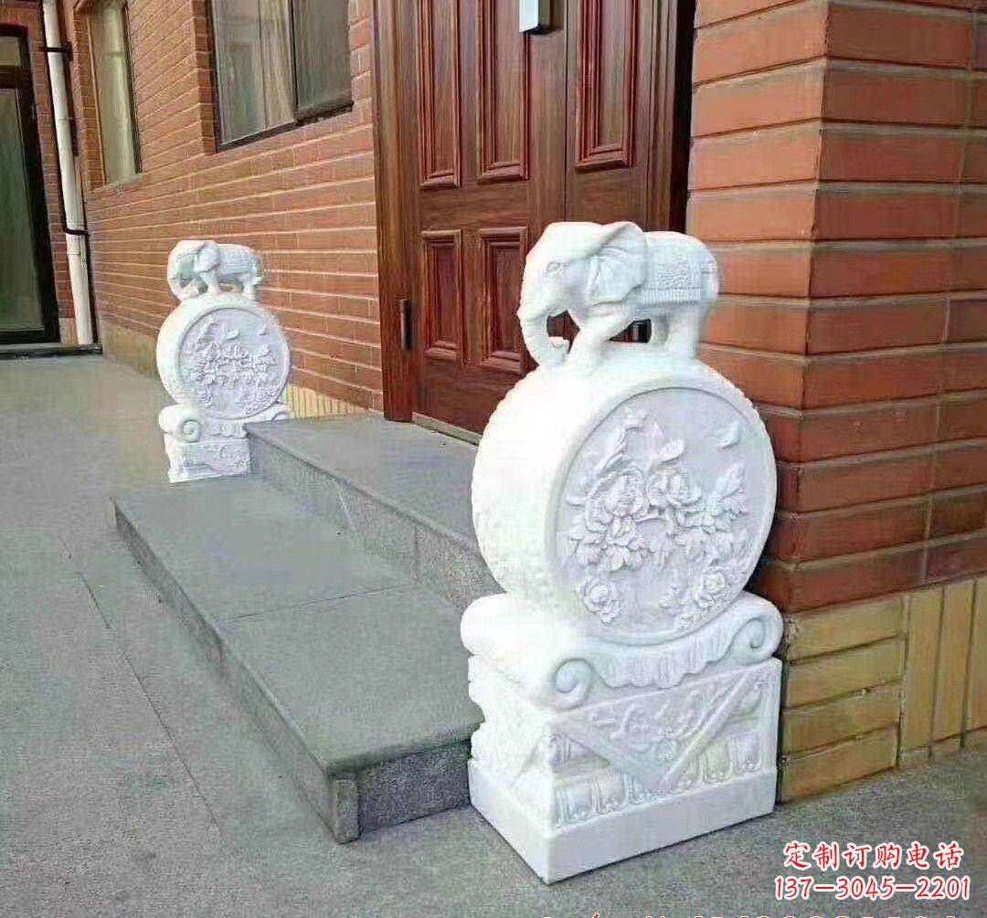 张掖汉白玉大象雕塑，令家庭美景更加完美