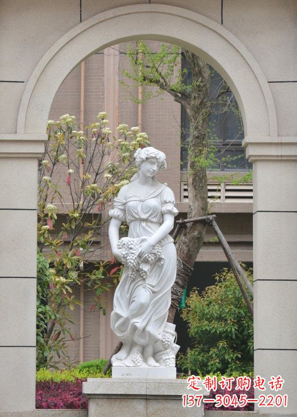 张掖汉白玉西方美女雕塑