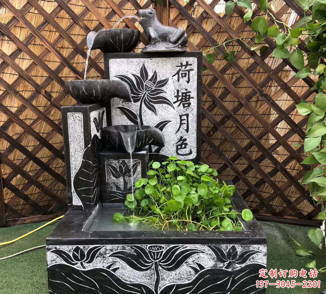 张掖荷塘月色景观石雕喷水池