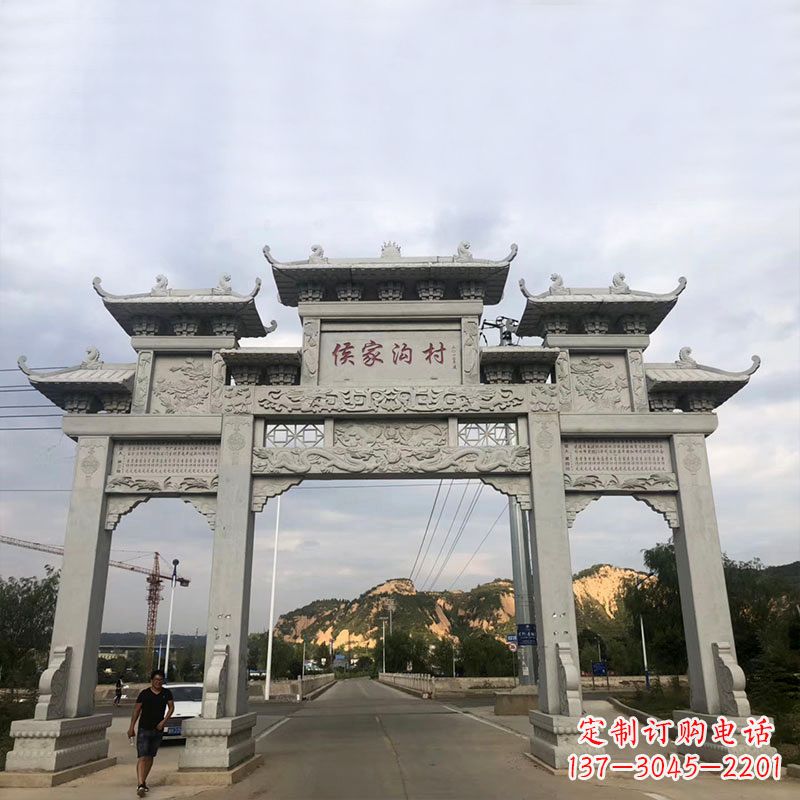 张掖精美牌坊雕塑让您的品牌更加出彩