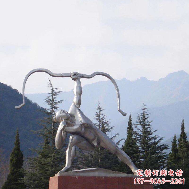 张掖后羿雕塑,不锈钢雕塑制作&定制