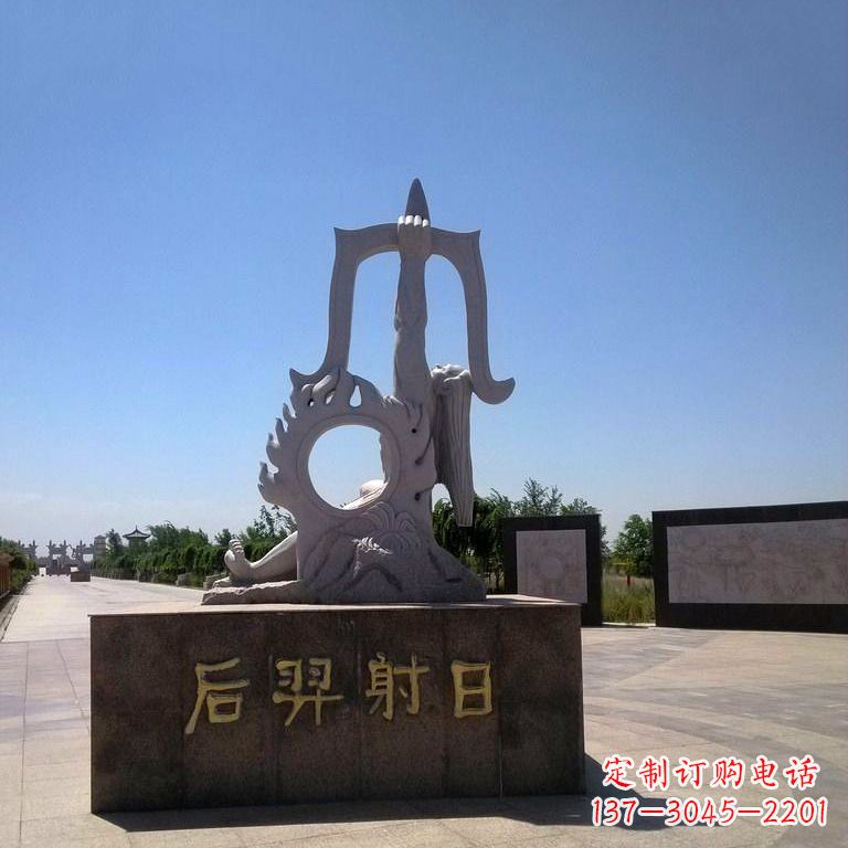 张掖后羿射日景观雕塑,由中领雕塑定制,是一件…
