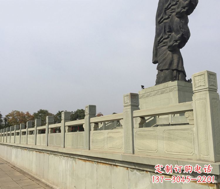 张掖精美的护城河大理石栏板雕塑