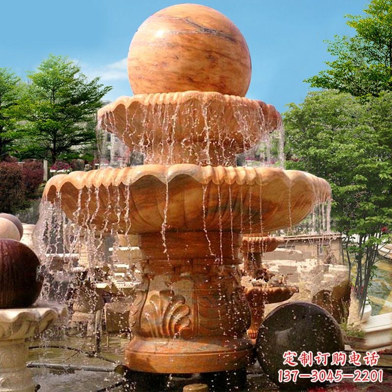 张掖花岗岩石雕塑风水球,汇聚优雅与高贵