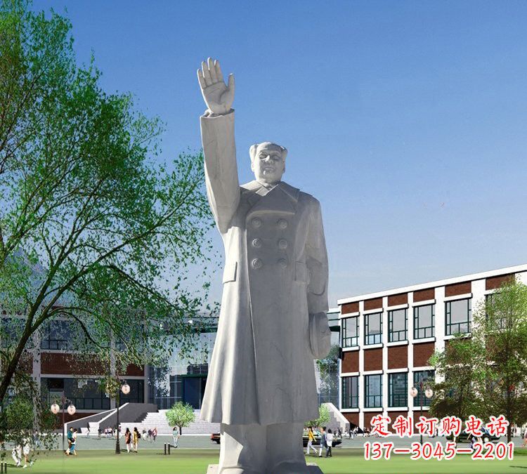 张掖挥手的毛主席石雕
