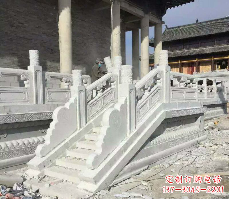 张掖大理石栏板石雕,精美绝伦,让建筑锦上添花