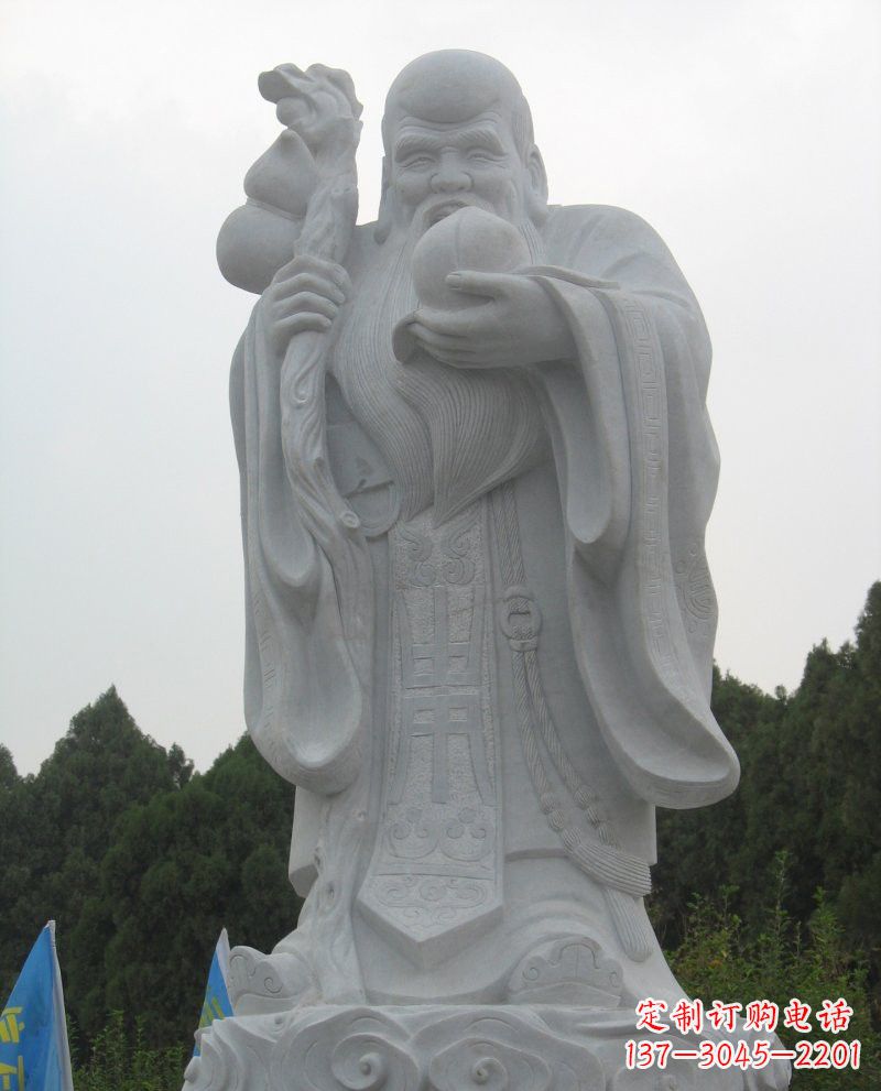 张掖大理石老寿星雕塑,重现传统文化的美好