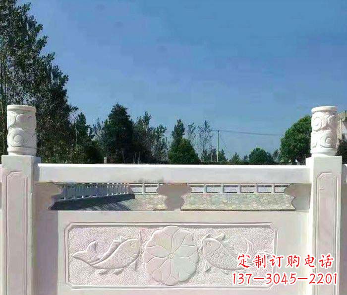 张掖精美汉白玉石浮雕栏板
