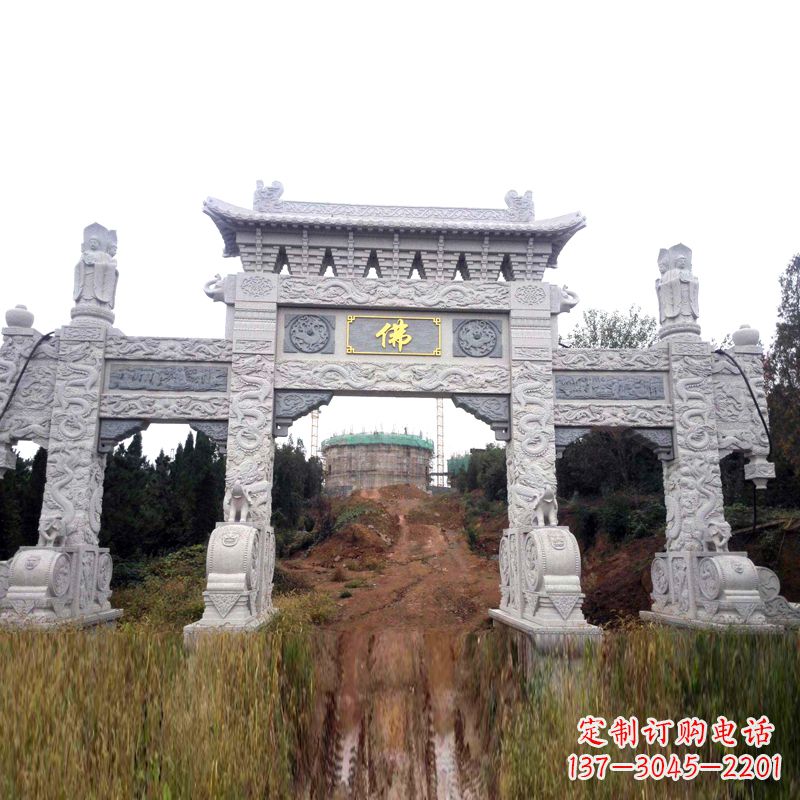 张掖景区入口石牌坊雕塑，为您塑造独一无二的精美雕塑