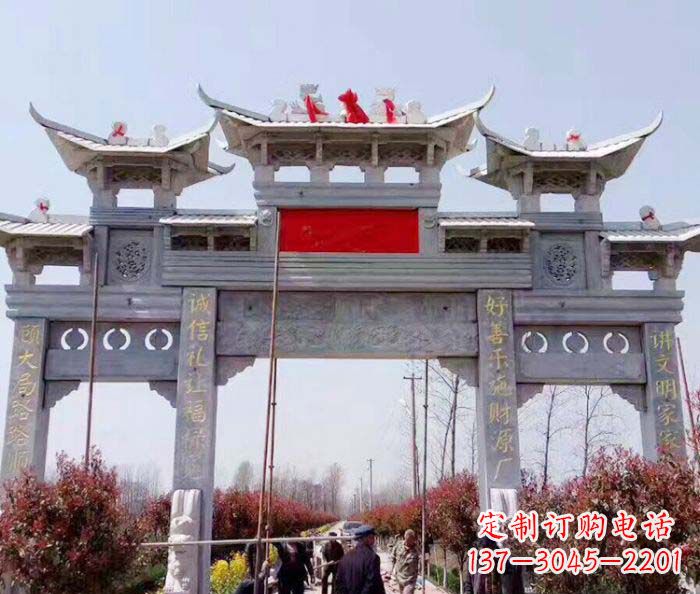 张掖传承经典,尊崇古风:牌坊石雕
