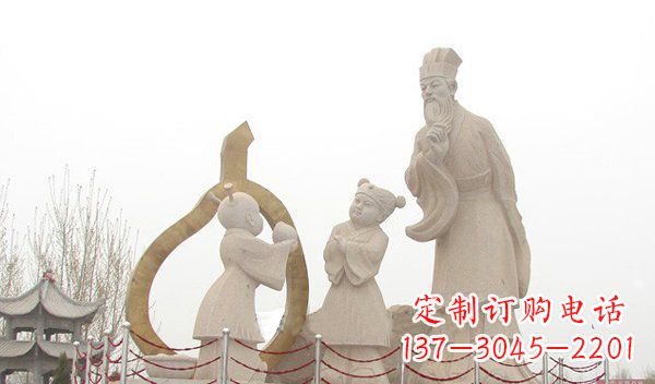 张掖孔融让梨古代人物石雕