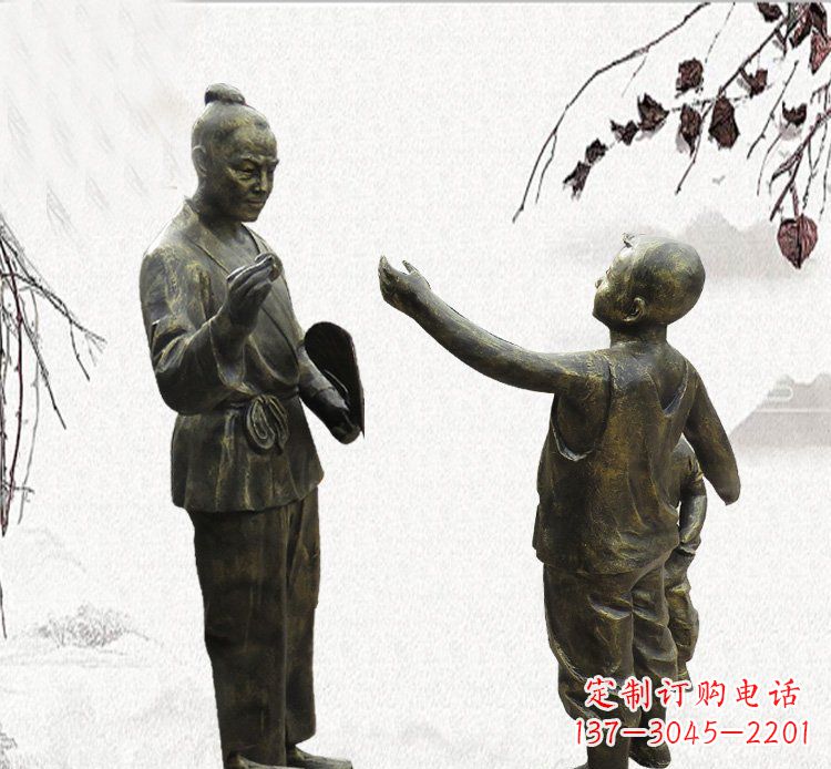 张掖孔融让梨铜雕,专业定制高品质