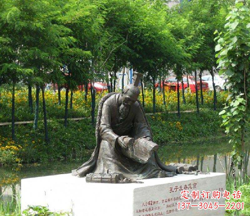 张掖孔子雕塑,传承古代名人精神