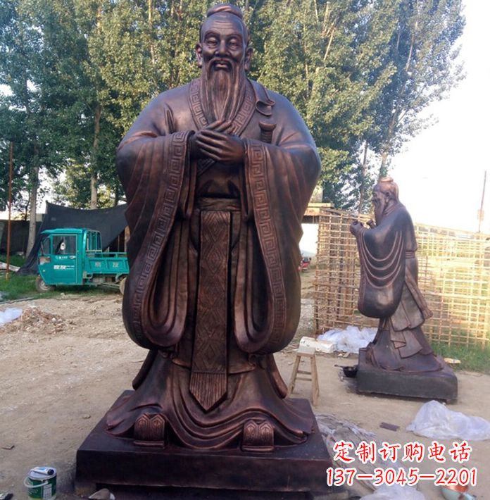 张掖孔子讲学雕塑