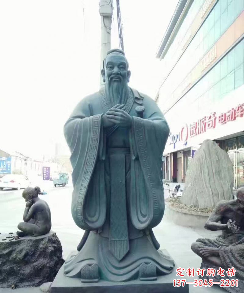 张掖拥有传统文化气息的精美孔子雕像