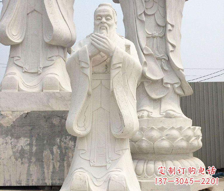 张掖领雕塑让孔子神态永驻——孔子三雕像