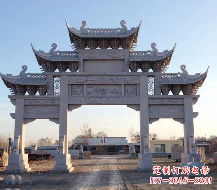 张掖老石牌坊图片