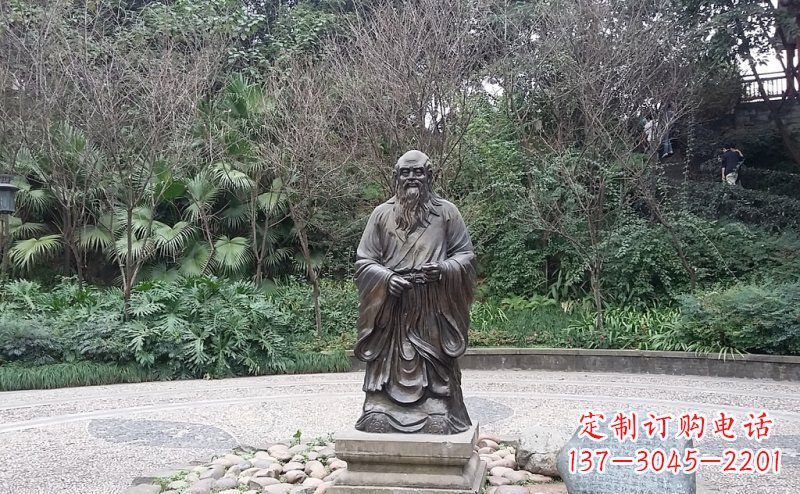 张掖老子古代名人铜雕 (3)