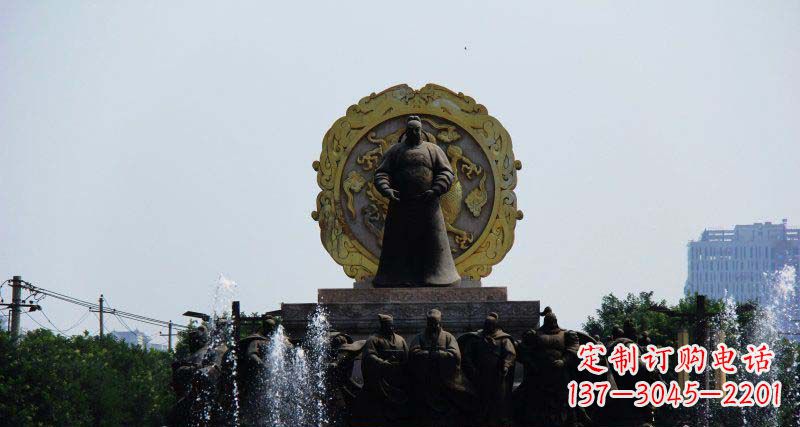 张掖李世民古代名人铜雕