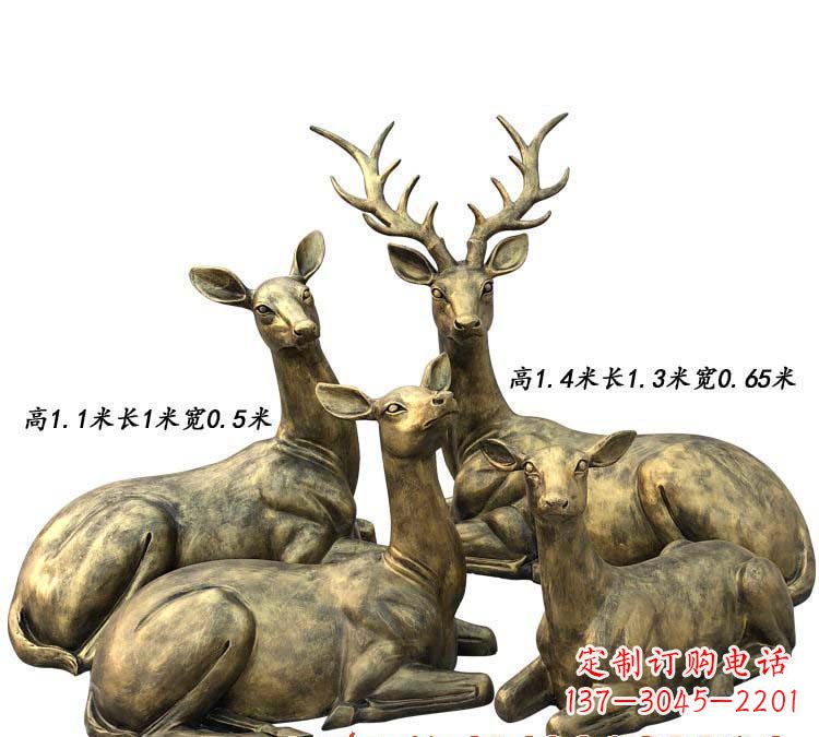 张掖精致鹿群铜雕,雕刻出无可比拟的优雅