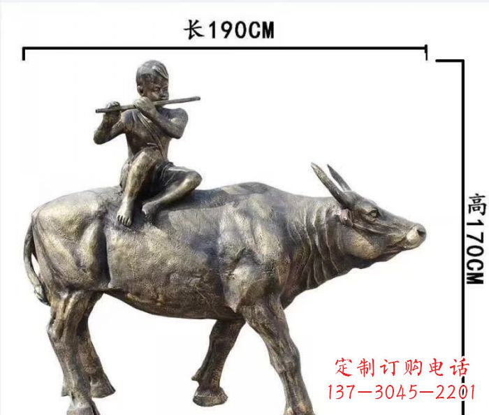 张掖完美的牧童铜雕,精雕细琢,定制之选