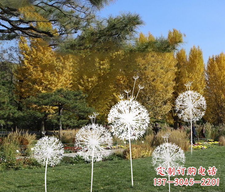 张掖中领雕塑:精美不锈钢蒲公英雕塑